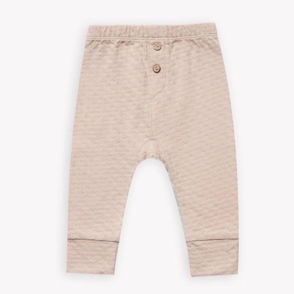 Quincy Mae Pointelle Long Sleeve Set in Blush Pink | size 12-18M - Picture 5 of 5